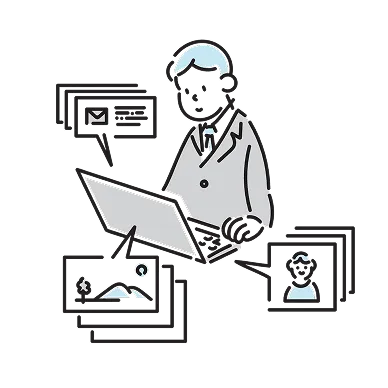 不動産を販売する人のイラスト