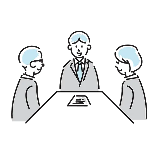 打ち合わせのイラスト